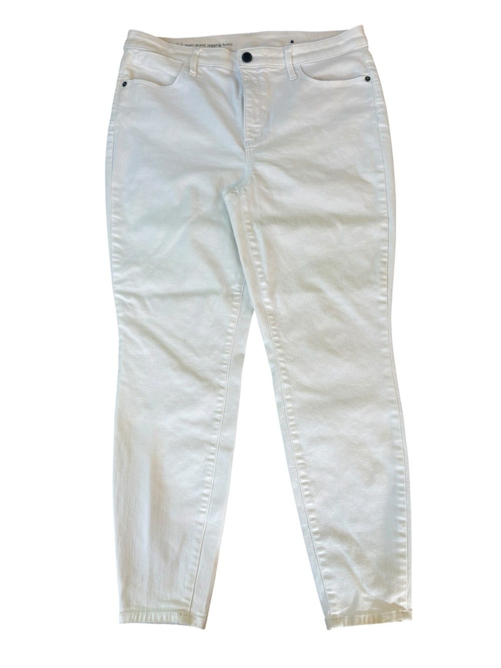 Talbots Flawless High Waist Jegging Ankle White Jeans. Size 12